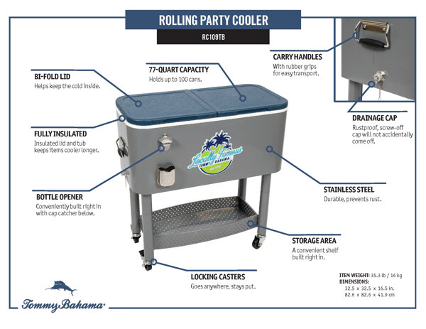 Tommy bahama cheap cooler parts